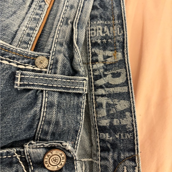 Ariat jeans white stitching relaxed fit amazing condition #baggy #jnco #relaxed - Picture 8 of 11